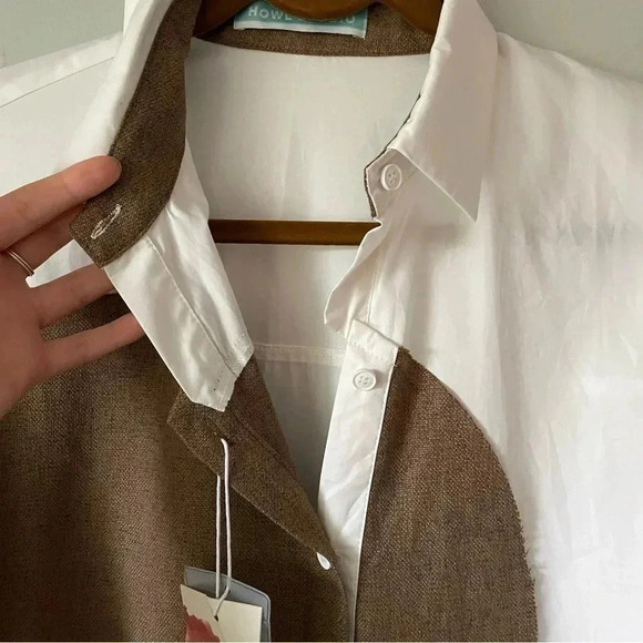 Howl Studio | Geometric Rough Cut Blouse - Picture 12 of 16